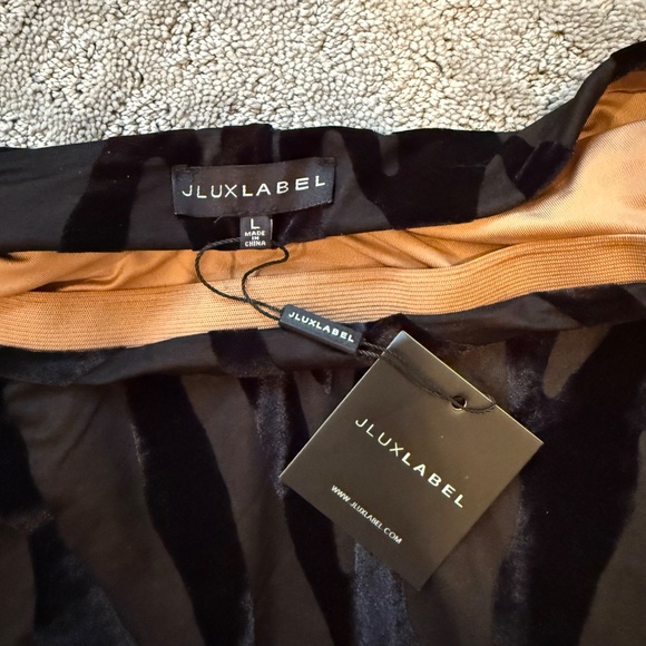 NWT JLuxLabel - Black Zebra Maxi Dress - Picture 2 of 3